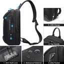 BANGE Anti theft Sling Backpack with Lock, Men's Sling Bag for Men, Shoulder Crossbody Backpack with USB Charging Port for Men and Women