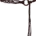2 x Boho Woven Belt, Boho Beaded Braided Belt Women Long Tassel Rope Waist Belts Renaissance Rope Belts for Dress(Brown) (Brown)