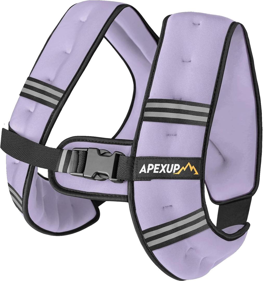 APEXUP 2.3 kg Weighted Vest for Men and Women, Training Equipment for Strength Training, Running (Pastel Purple)