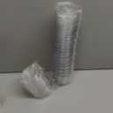 AOZITA [50 Sets, 9 oz Clear Plastic Cups With Flat Lids No Hole, Disposable Cups With Lids for Ice Cream, Pudding, Cake, Snacks Smoothie, Milkshake, Cold Drinks