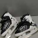 Nattork Adjustable Kids Ice Skate for Boys Girls Adult, Soft Padding and Reinforced Ankle Support Ice Hockey Skates for Beginners (Large(5-8), White)