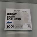 Plasticplace Custom Fit Trash Bags, Compatible with Simplehuman Code R (100 Count) White Drawstring Garbage Liners 2.6 Gallon/ 10 Liter 16.5" x 18"
