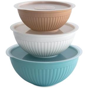 Nordic Ware Prep and Serve Mixing Bowls Set, 6-Piece, Earth-Tones