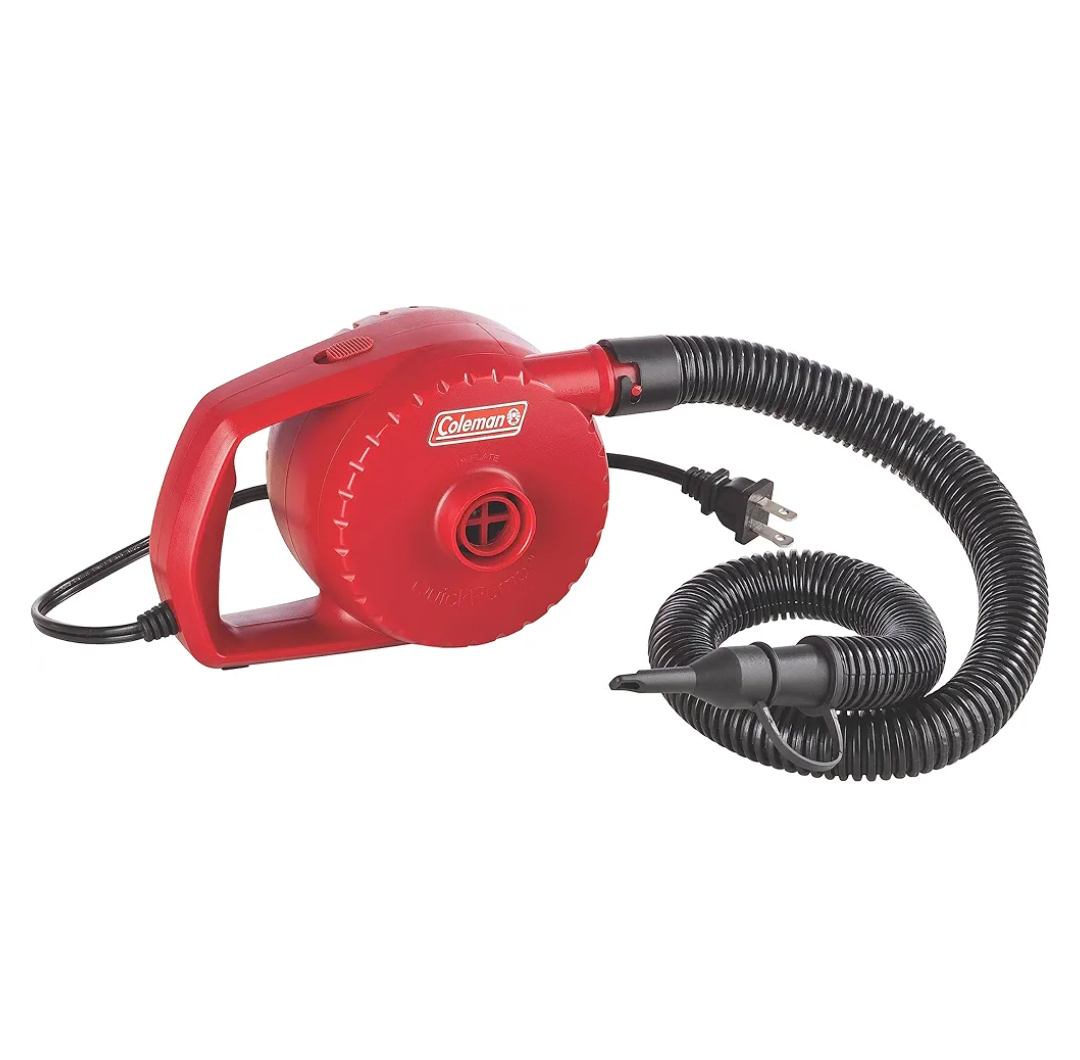 120-Volt Universal Electric Air Pump with Extension Hose, Boston & Pinch Valve Adapters Included, Inflate & Deflate Airbeds & Inflatables