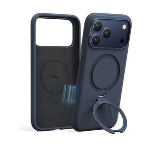 TORRAS Q3 Silicone for iPhone 17 Pro Max Case with Stand, Fit for MagSafe, Liquid Silicone Cozy Grip, 360 Spin Stand, Camera Control, Protective for iPhone 17 Pro Max Phone Case Silicone, Deep Blue