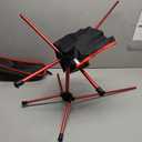 Srliya Portable Chair Aluminum Alloy Foldable Outdoor Chair with Storage Bag for Camping Barbecue Fishing (Deep Red)