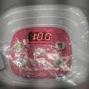 Play Kitchen Accessories, Pretend Kitchen Appliances Set with Toy Air Fryer for Kids with Sound and Lighting, Color-Changing Play Food, Birthday Gift for Boys and Girls Ages 3-5 4-8,Pink