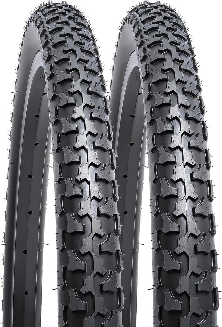 YUNSCM 2-PCS 26" Mountain Bike Tires 26x1.75/47-559 Compatible with 26 x 1.75 26X1.75 Off Road Bike Bicycle Tires (Y-683)