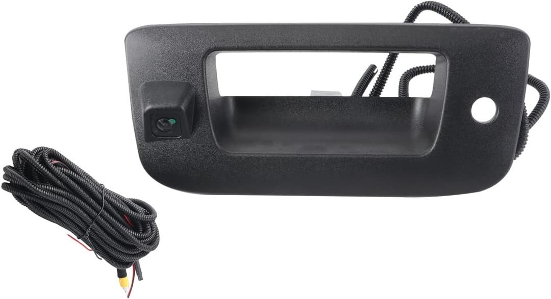 FEIDKS Tailgate Replace Rear View Camera Backup Tailgate Handle Camera Compatible with Chevy Silverado and GMC Sierra 2007-2013,Tailgate Door Handle Replacement Camera(Color: Black)