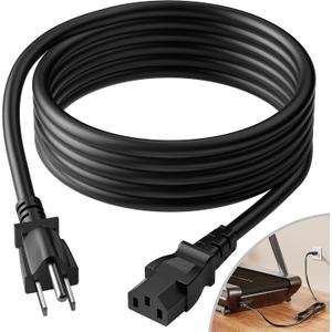 Power Cord Replacement for Treadmills and Computers, Extra Long 8 Feet Cord Compatible with Peloton Tread and Superfit Treadmill, 14 AWG Heavy Duty AC Power Supply Cable, Universal 3 Prong