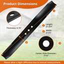 131-4547-03 Mower Blade Fits for Toro 22" Recycler, 108-9764-03 Medium-Lift Blades Fit for Toro 22" Deck 20016 20017 20332 20071 20330C 20065 Recycler, Replace for 104-8697-03, 1 Pack