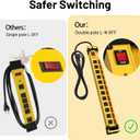 Plug'n 12 Outlet 13 Individual Switches,3300J Surge Protector Power Strip,9FT/14AWG/15AMP/1875W Power Cord,Heavy Duty Metal Power Strip with Cord Manager for Workshop,Garage,Shop