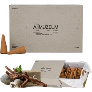 Aiimuzeum Natural Cedar Incense Cones 30 PCS- Handmade Excellence, Long Burning Perfect for Relaxation and Meditation,Aromatic Rooms,Air Purifier Home and House Decor (Himalayan-Cedar)