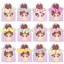 KatchOn, Multicolor Satin Hair Scrunchies - Pack of 12 | Spa Party Favors, Hair Accessories for Women, Girls, Valentines Day Gifts for Her | Birthday Gift for Girlfriend, Sister | Galentines Day Gifts