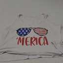 American Flag Crop Tank Tops Women USA Flag Stars Stripes Graphic Tee 4th of July Patriotic Tshirt Girls Crop Tops (Large, White)