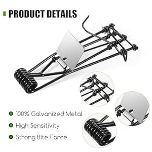 8 Pack Mole Trap Gopher Trap Metal Tactical Rat Vole Traps Outdoor