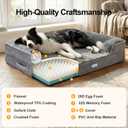OhGeni Orthopedic Dog Bed Couch Cat Sofa for Large Sized Pets with Memory Foam, Machine-Washable Waterproof Removable Cover, Soft Comfortable Fabric, 38-inch