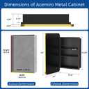 ACEMIRO 16x24 Inch Mirror Medicine Cabinet for Bathroom Gold Metal Frame Bathroom Medicine Cabinet with Mirror Recessed or Wall Mounted
