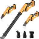Cordless Leaf Blower Up to 200MPH for Dewalt 20V Max Battery HEINPRO Mini Electric Leaf Blower Cordless 3 Speeds Mode Leaf Blowers Battery Powered for Lawn Care, Patio, Leaves (Tool Only), HP-2183GY