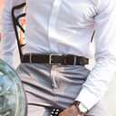 DOOPAI Braided Stretch Belt for Men, Elastic Woven Belt, casual Fabric Golf Belt, 1 3/8" for golf pants jeans, Gift Box (42"-46"Waist Adjustable, 02 Brown)