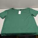 Trendy Queen Womens Off the Shoulder Tops Oversized T-Shirts Short Sleeve Tees Summer 2026 Casual Spring Clothes (Green, L)