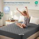 BEDLORE Waterproof Mattress Protector, King Size Mattress Pad with Deep Pocket 6"-18" Depth, Soft Noiseless Dirt-Proof Bed Mattress Cover Washable for Home, Bedroom, Hotel (Gray)