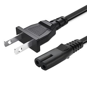 10FT 2 Prong TV Power Cable Cord for TCL Roku Smart LED LCD HD 24" 32" 40" 42" 43" 48" 50" 55" 60" 65" 75" 85" Inch TV- TCL Roku TVs 55s405 43s425 50s425 AC Power Cable Longer Plug Cord Replacement