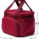 Insulated Lunch Bag for Women, 8L Leak-Proof lunchbox for Work, Fits One Full Meal or 6 Cans (Burgundy)