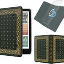 Magnetic Detachable Book Cover Case for 7" Kindle Paperwhite 12th Gen 2024 and Kindle Colorsoft Signature Edition, Slim PU Leather Case with Auto Wake/Sleep (Ornate Green)