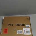 Dog Gate Indoor,18"-45" Extra Wide Metal Short Dog Gate to Step Over, 14" Tall Small Pet Gate with 3 Extension Kits, Pressure Mounted for Doorways & Stairs (White)