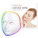 SDKWDH LED Face Mask Light Therapy, Red Light Therapy Mask with 7 Colors, 850nm Infrared & Red Light Therapy for Face, Portable Anti-Aging Skin Rejuvenation Tool with Timer for Home Use