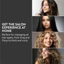 H&S Round Brush For Blow Drying - 2 Inch Thick - Large Ceramic Styling Boar Bristle Brush - Ionic & Nano Technology for Voluminous Hair (Brown)