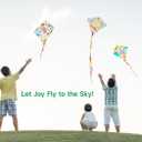 B Bangcool DIY Kids Kite Blank Kites Making Painting White Paper Blank Kites with Swivel Line for Kids Outdoor Park Beach Grassland Activities (10PCS)