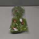 17 Inch Christmas Tree Picks, 6 PCS Lime Green Furry Curly Stems with Red Glitter Balls, Flexible Christmas Tree Topper Decorations for Holiday Arrangements, Wreaths & Table Christmas Decor