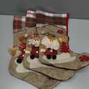 Sunnyglade 3PCS 17.5" Christmas Stocking Classic Large Stockings Santa, Snowman, Reindeer Xmas Character for Family Holiday Christmas Party Decorations