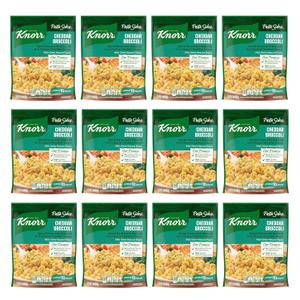 Knorr Pasta Sides 12 count Cheddar Broccoli for delicious, rich meal starter, pasta side or one skillet meal 7 minute preparation easy pasta dishes 4.3 oz
