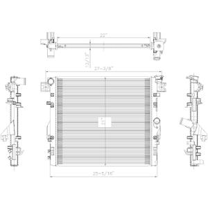 TYC 2957 Radiator Compatible with 2007-2018 Jeep Wrangler
