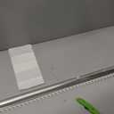 32" Chrome Framed Shower Door Replacement Drip Rail with Shower Door Bottom Sweep, Applied Mounting Tape and Screws