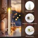 PChero Flameless Candles with Remote Timer, 7.9" Ivory Battery Operated LED Taper Dripless Floating Flickering Candles for Wedding Halloween Thanksgiving Christmas Themed Party Valentines Decorations