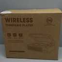 Vinyl Record Player Turntable with Built-in Bluetooth Receiver & 2 Stereo Speakers, 3 Speed 3 Size Portable Retro Record Player for Entertainment and Home Decoration (Brown)