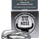 Ruumi Nose Recess Tumbler Lid (Black)  Compatible with 20 oz Yeti Rambler, Ozark Trail, Swig  See Chart for Other Brands/Sizes