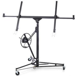 Rovibek Drywall Lift 11 FT, Sheetrock Lift Drywall Lift for Ceiling, Drywall Panel Hoist 360 Adjustable Foldable, 150 lbs Heavy Duty Drywall Lifter for Home Improvement (Black)