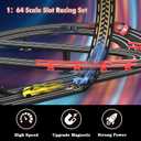 Slot Racing Car Track 32Ft Electric Powered Race Tracks Sets for Boys and Kids,Dual Racing with 4 High Speed Cars and 2 Hand Controllers, Gift Toys for Children 6,7,8 Years Old