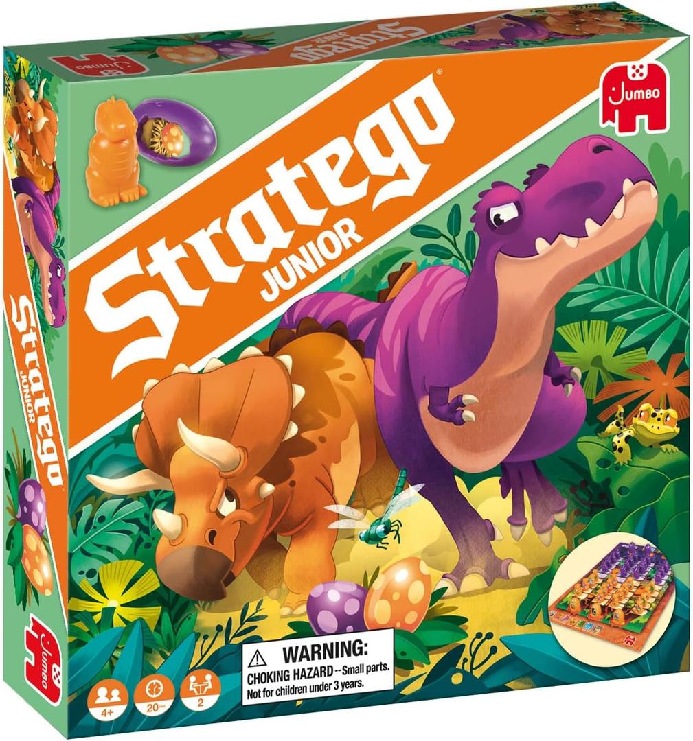 Jumbo, Stratego - Junior Dinos, Fun Junior Stratego Version, Strategy Board Game, 2 Players, Ages 4 Year Plus