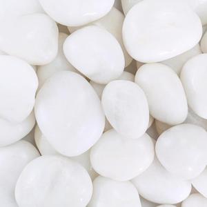 Large Pebbles for Plants, 5lbs White Pebbles 2-3 Inch Decorative River Rocks for Indoor Planters, High Polished Stones for Vase Filler Fish Tank Landscaping Garden