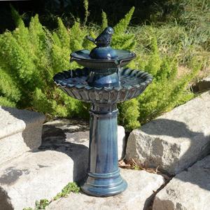 Ceramic Fountain - Blue Tranquility, No Lights