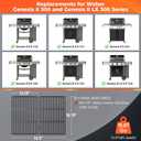 Genesis ii Grill Grates for Weber Genesis II 300 and Genesis II LX 300 Series Grills, Genesis II E&S 310 315 320 325 340, 18.75" Grill Parts for Weber Genesis 2, Weber 66095 66802,66805, Cast Iron