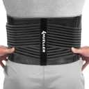 MUELLER Sports Medicine 4-in-1 Lumbar Back Brace with Hot/Cold Pack, Ideal for Upper and Lower Back Pain, Relief & Support for Men and Women, Strains, Sciatica, Scoliosis, Black, One Size
