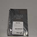 Iconikal Address Telephone Book, 8x5-Inch, Black, Spiral-Bound, 384 Contacts, Organizer for Organizing Names, Addresses, Email, Cell Phone Numbers (Single)