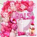 136Pcs Galentines Day Decorations Galentines Day Balloon Garland Arch Kit Include Gals Balloons,Lip Foil Balloons for Galentine's Day Themed Girls Women Brunch Party Supplies